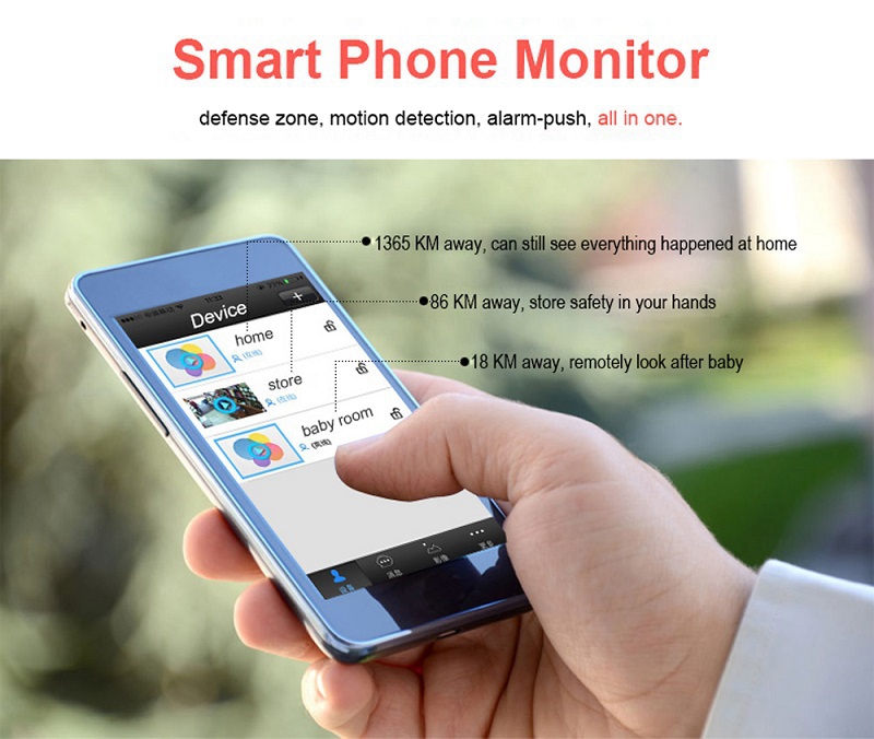 ZBEN 720P WiFi Baby Monitor Camera Z-BEN CCTV Cam IR Cut 2 Way Audio Motion Detection Alarm IP Camera -White