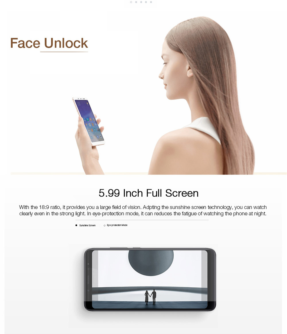 Xiaomi Redmi Note 5 5.99 Inch Smartphone Snapdragon 636 Octa Core 3GB 32GB 5.0MP+12MP Dual Rear Cameras MIUI 9 OS 18:9 Full Screen - Rose Gold