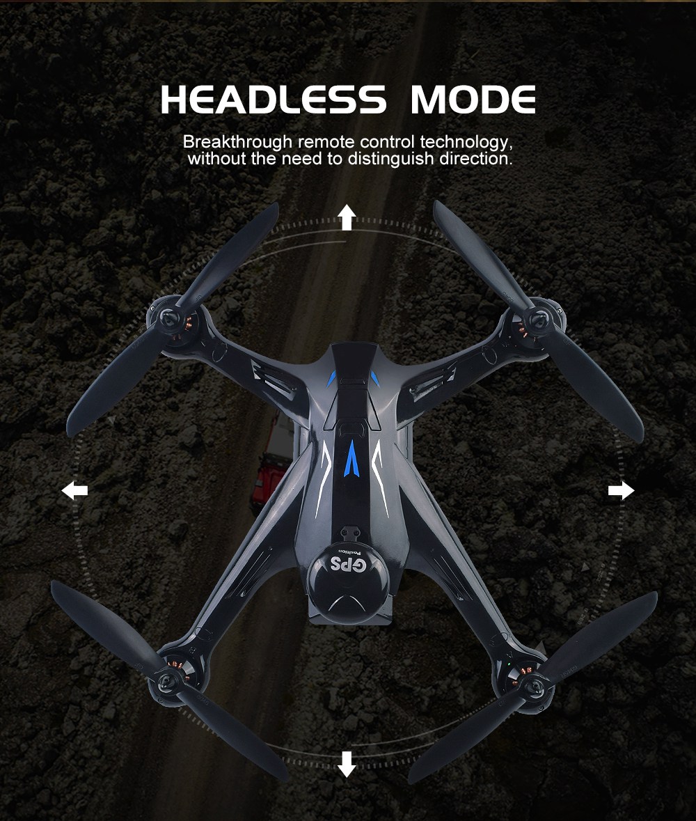 XINLIN SHIYE GW198 5G WIFI FPV with 1080P HD Camera Double GPS Brushless RC Quadcopter RTF - Blue