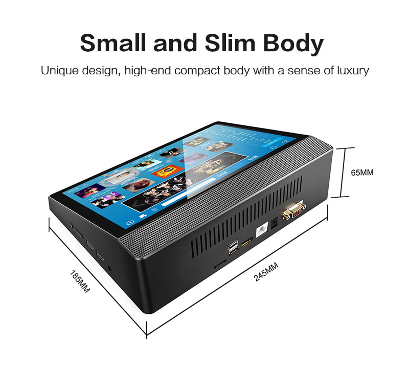 ECDREAM T9 4GB/32GB 10.1 Inch 1920*1200 IPS Touch Screen Mini PC Licensed Windows 10 Home Intel Cherry Trail Z8350 802.11b/g/n WiFi LAN Bluetooth HDMI USB 3.0