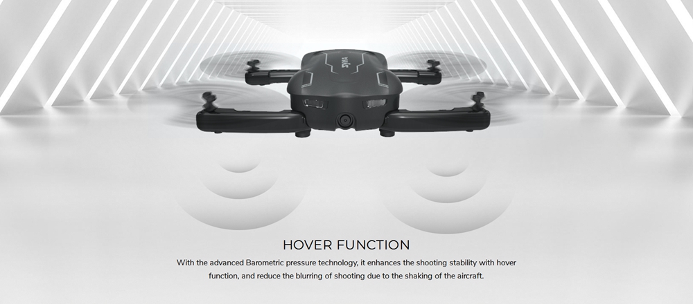 SYMA Z1 WIFI FPV Foldable RC Quadcopter with 720P HD Camera Optical Flow Positioning BNF - Black