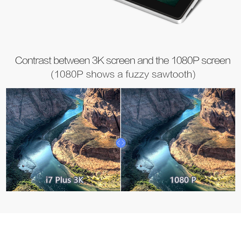 VOYO VBook I7PLus Tablet Intel Core i7-7500U Dual Core 12.6 Inch 3K IPS 2880*1920 8GB RAM 256GB SSD Windows 10 Dual Band Wifi - Black+Gray