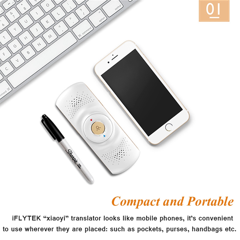 iFLYTEK Xiaoyi Wireless Voice Translator Simultaneous Translation - White