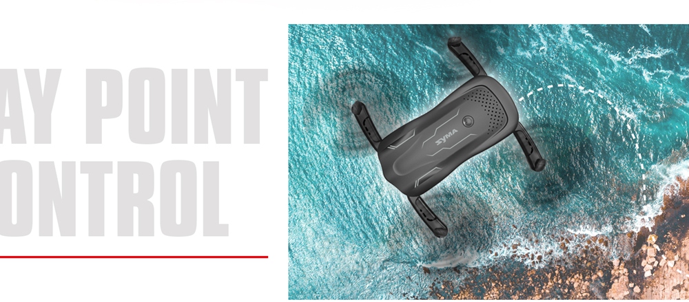 SYMA Z1 WIFI FPV Foldable RC Quadcopter with 720P HD Camera Optical Flow Positioning BNF - Black