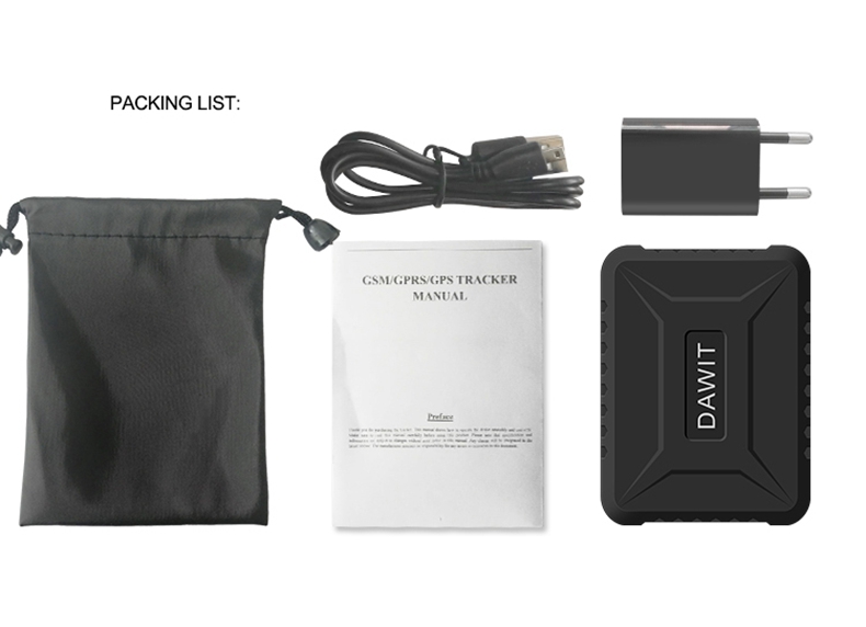 TK800B Car GPS Tracker Realtime GSM GPRS GPS Locator Vehicle Tracking Device Google Link Real Time - Black
