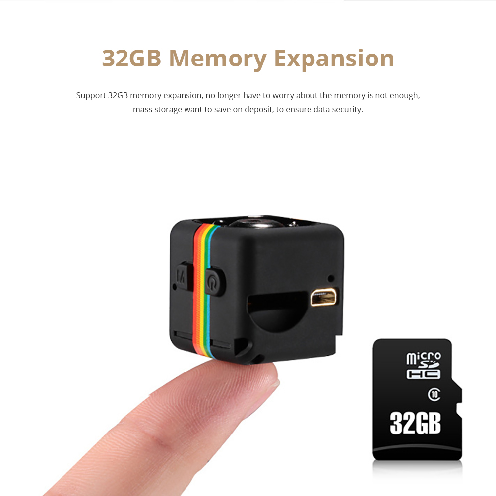 SQ11 HD 1080P Night Vision Camcorder Micro Cameras Mini Camera Cam DV Motion Recorder Camcorder -Black