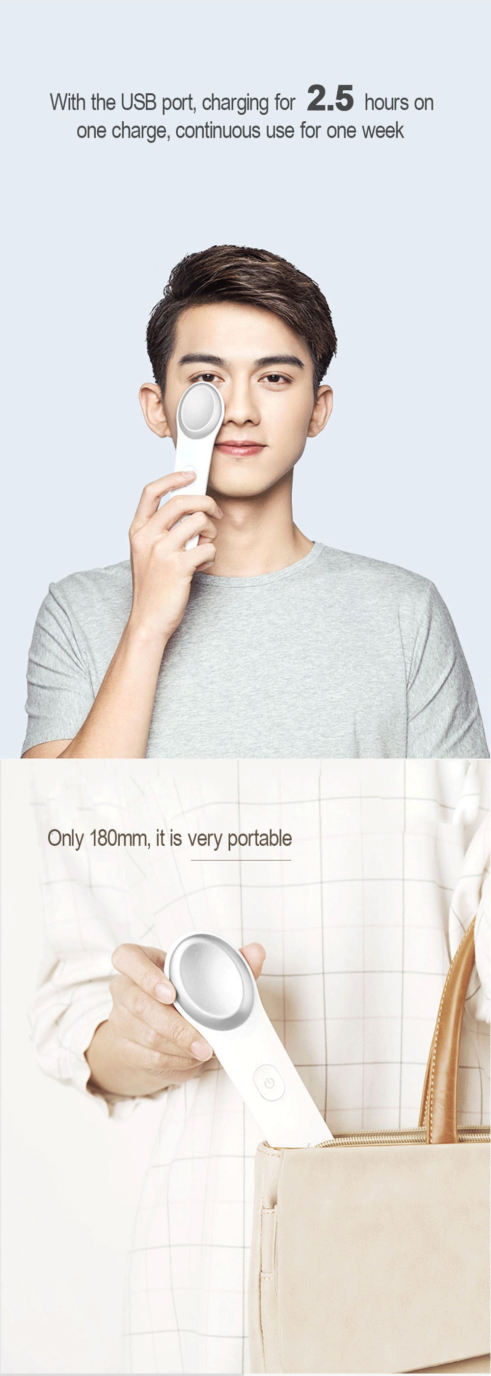 Xiaomi Lefan Cold Warm Eye Massager Built-in Semiconductor Refrigeration Tablet Automatic Sensor with USB Port Eye Massager -Green