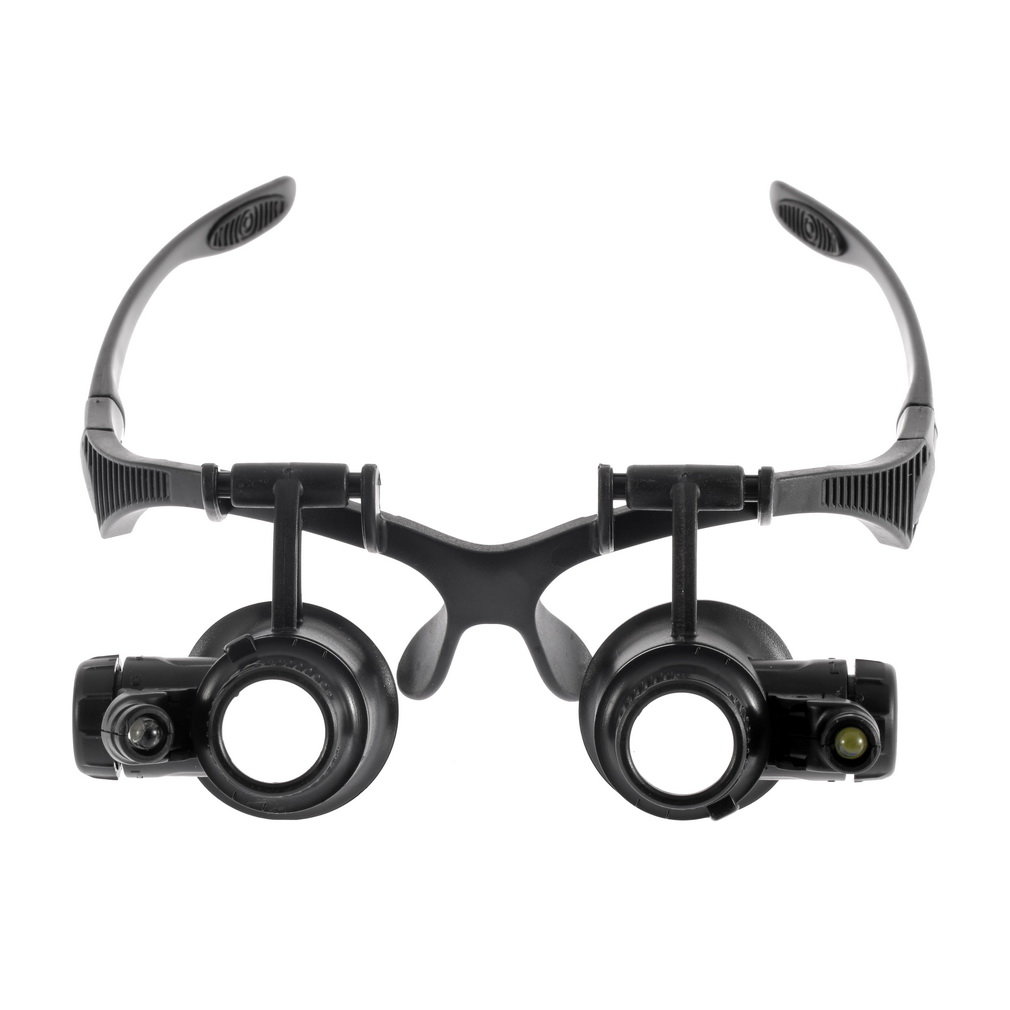 10X 15X 20X 25X LED Glasses Jeweler Magnifier Watch Repair Magnifying Loupe