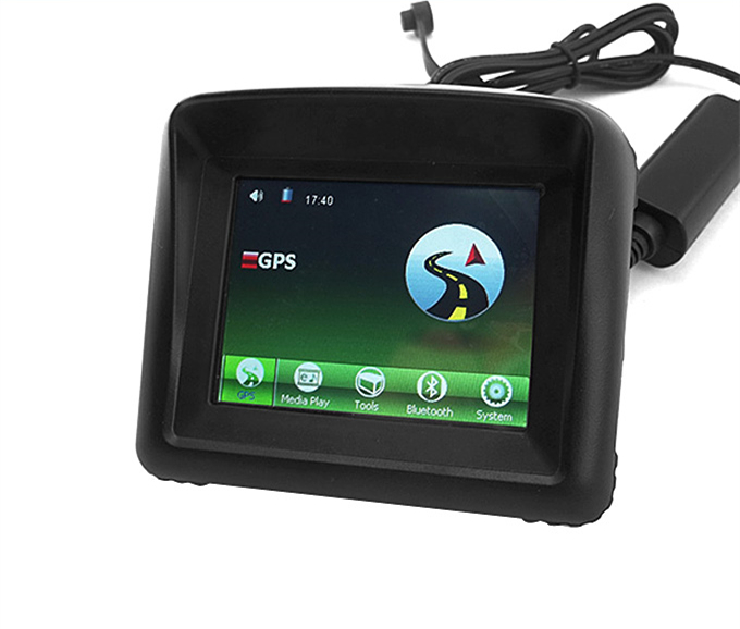 F350 3.5" CE6.0 Waterproof Motorcycle Car GPS Navigator 8G Bluetooth With America Map - Black