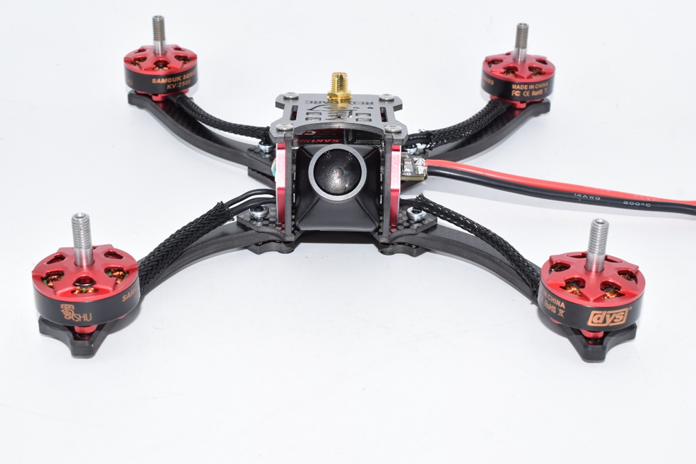 WAT-TEC RED HARE FPV Racing Drone with OMVT F4 FC OSD BLHeli_S 35A 4 in 1 ESC 5.8G 48CH VTX BNF - Flysky Receiver