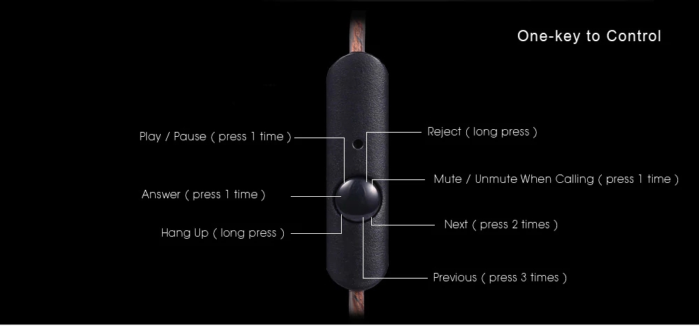 M300 3.5MM Wooden In-ear Music Earphones - Brown