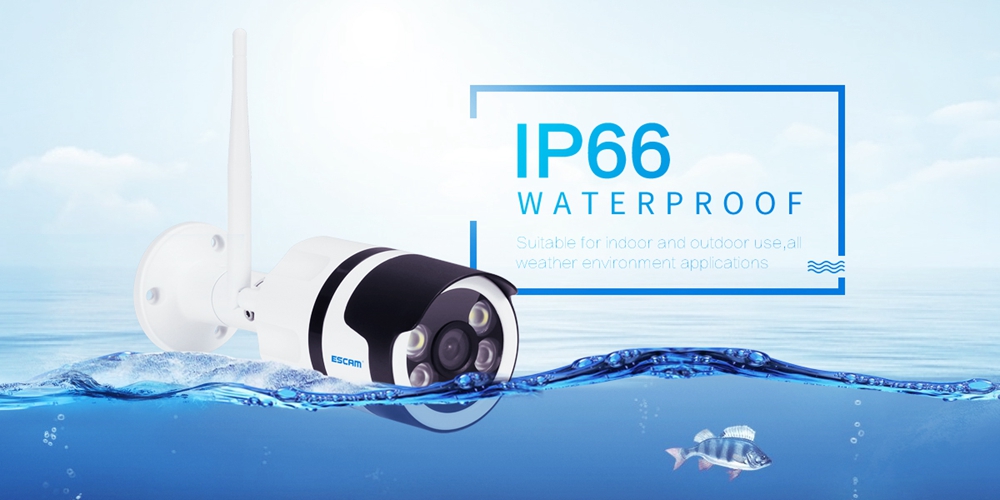 ESCAM QF508 1080P WiFi IP Camera 2MP Wireless Outdoor Waterproof CMOS Sensor IR-CUT Surveillance Security Camera -White