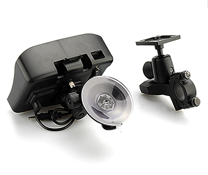 GS-4301 4.3" Touchscreen Waterproof Motorcycle Car GPS Navigation NAV 8GB Bluetooth with Australia Map - Black