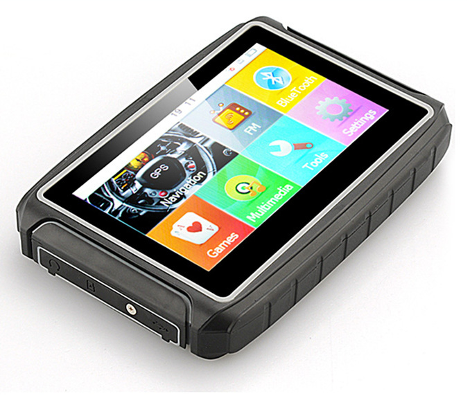 GS-4301 4.3" Touchscreen Waterproof Motorcycle Car GPS Navigation NAV 8GB Bluetooth With Malaysia Map - Black