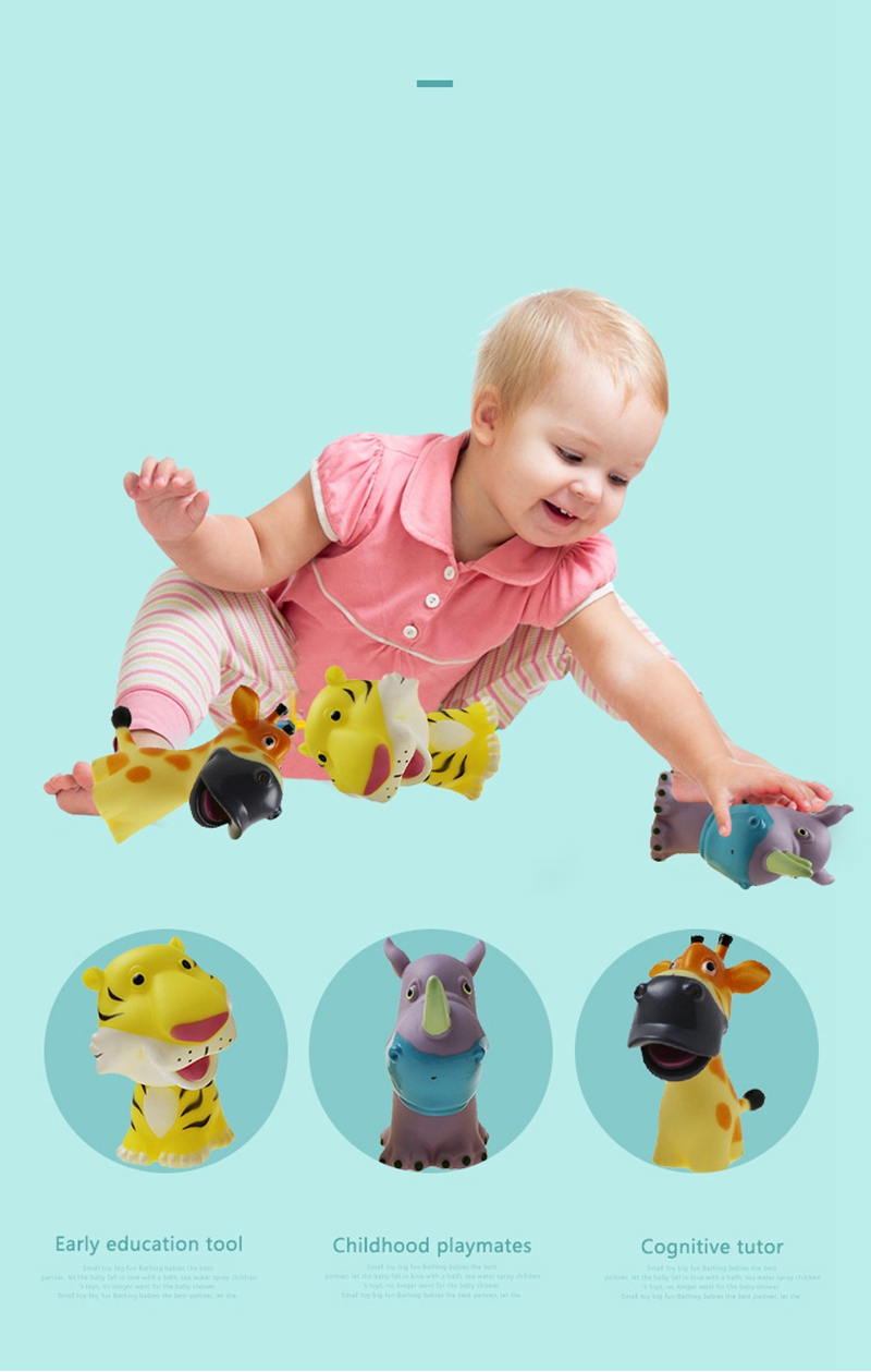 Cikoo Children Forest Animals Soft Bath Toys - 2