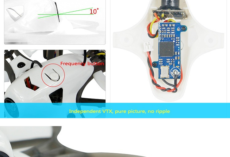 Kingkong/LDARC TINY R7 75mm FPV Drone with 5.8G 16CH 800TVL Camera One Key Flip Over After Crash PNP Version- S-FHSS+D16