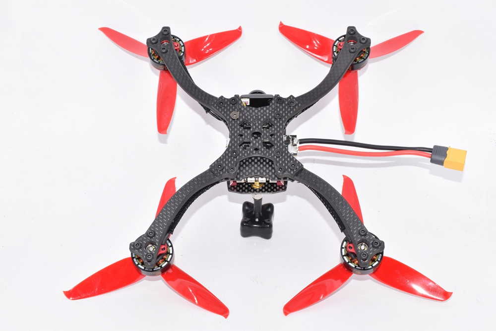 WAT-TEC RED HARE FPV Racing Drone with OMVT F4 FC OSD BLHeli_S 35A 4 in 1 ESC 5.8G 48CH VTX BNF - Frsky XM+Receiver