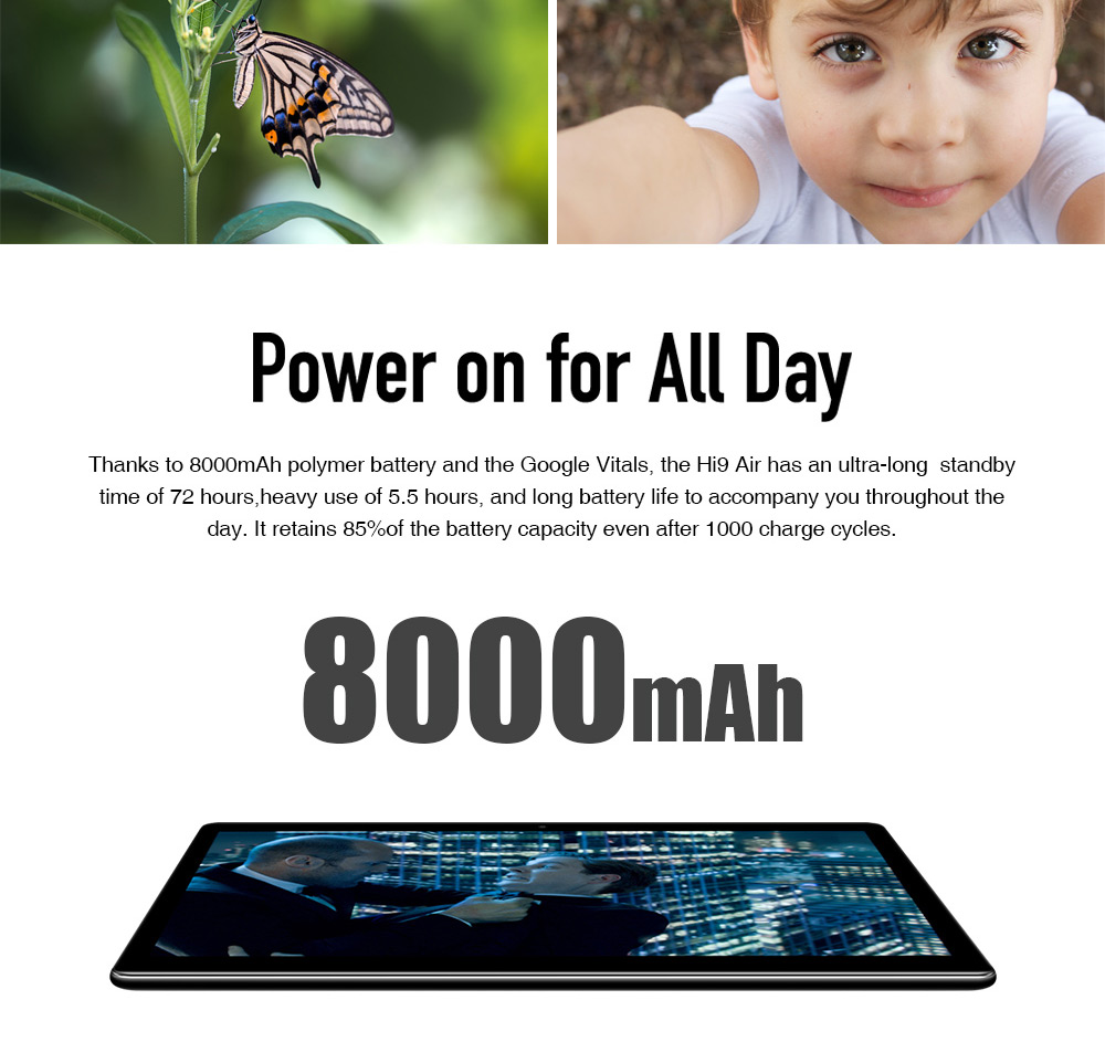 Chuwi Hi9 Air 4G Tablet PC MTK6797 Deca Core 10.1" 2K Screen 2560*1600 Android 8.0 4GB DDR3L 64GB eMMC - Black
