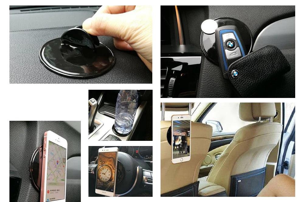 Fixation Anti-Slip Sticky Gel Pad Set For Phones Sailor Stickers Adhesive Rubber Sticky Car Magic Stickers - Black