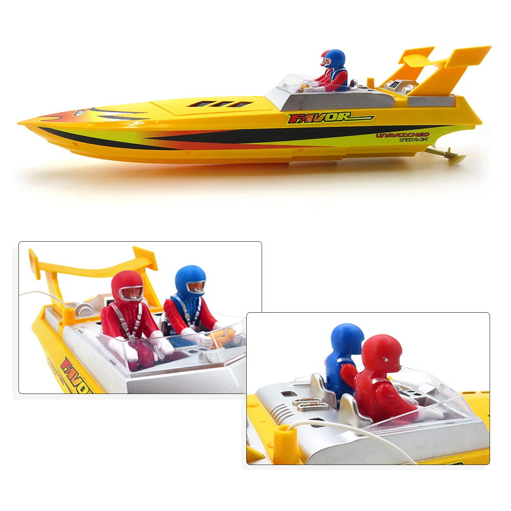 Flytec HQ5011 27Mhz Brushed RC Racing Boat RTR - Yellow