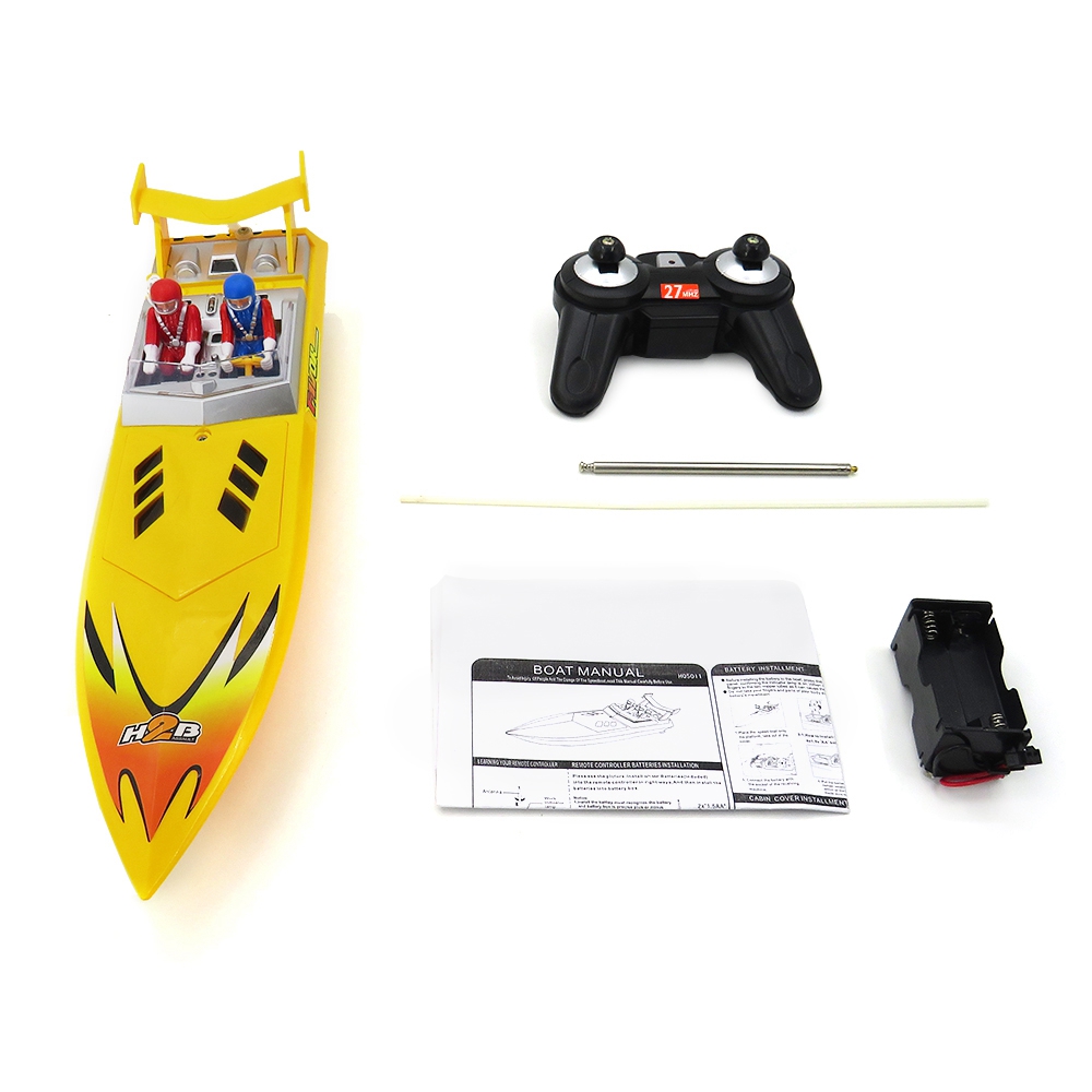 Flytec HQ5011 27Mhz Brushed RC Racing Boat RTR - Yellow