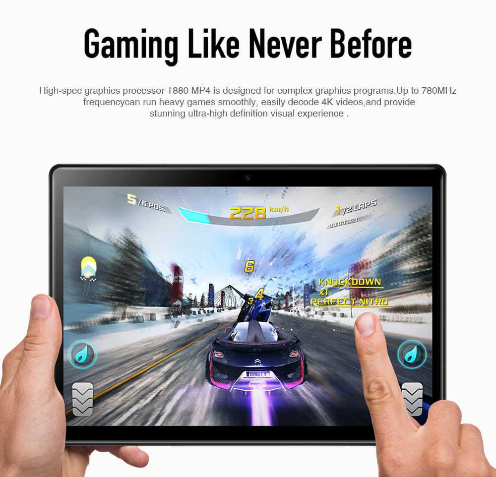 Chuwi Hi9 Air 4G Tablet PC MTK6797 Deca Core 10.1" 2K Screen 2560*1600 Android 8.0 4GB DDR3L 64GB eMMC - Black