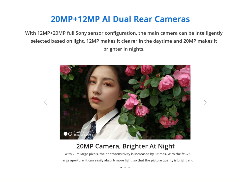 Xiaomi 6X 5.99 Inch Smartphone Qualcomm Snapdragon 660 4GB 64GB 20.0MP+12.0MP Dual Rear Cameras MIUI 9 Type-C - Pink