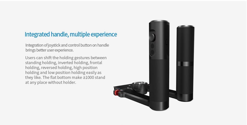 FeiyuTech A1000 3-Axis Brushless Handheld Gimbal for Mirrorless DSLR Camera Action Camera Smartphone - Single Handheld