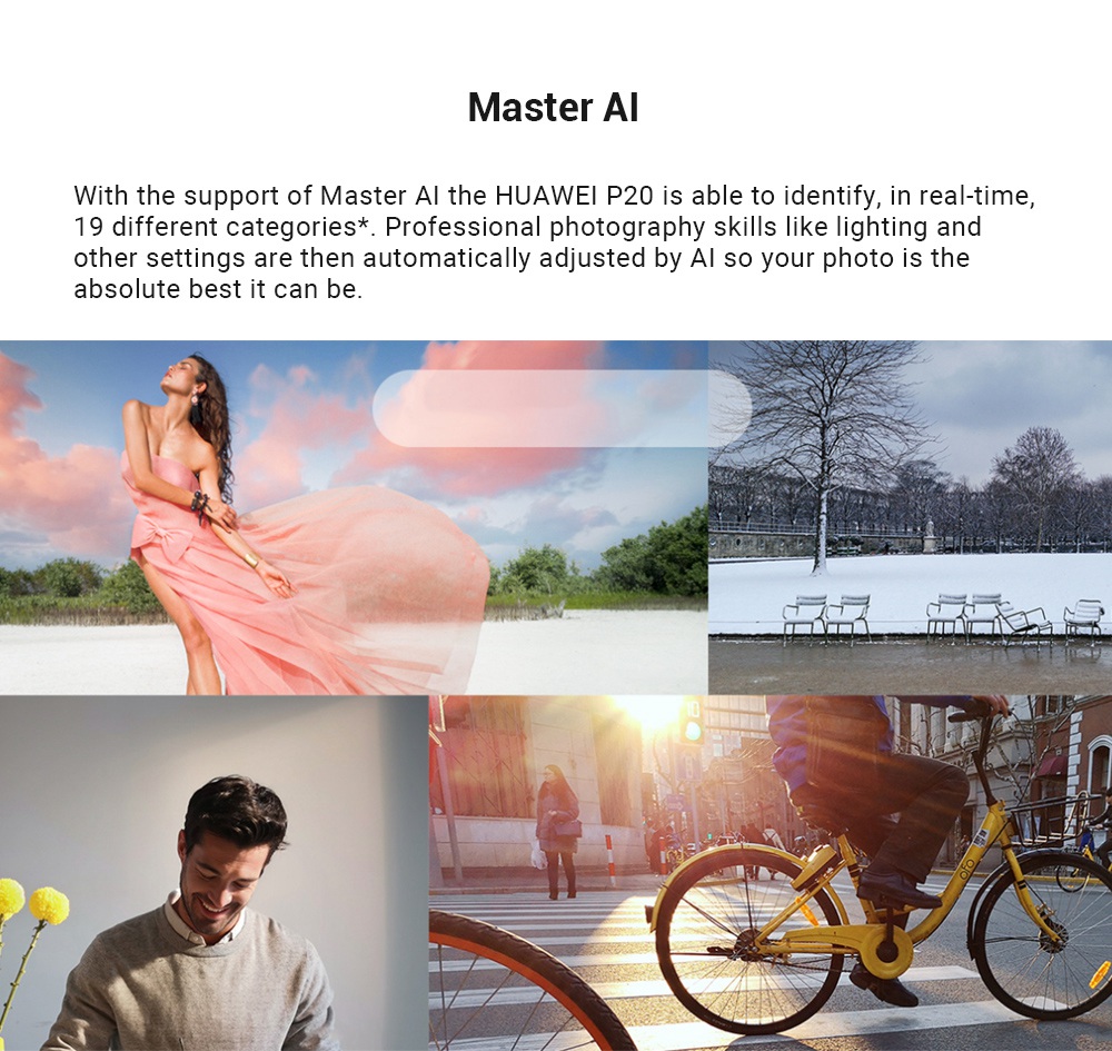 HUAWEI P20 5.8 Inch Smartphone FHD+ Screen Kirin 970 6GB 64GB 12.0MP+20.0MP Dual Rear Cameras Android 8.1 - Champagne Gold