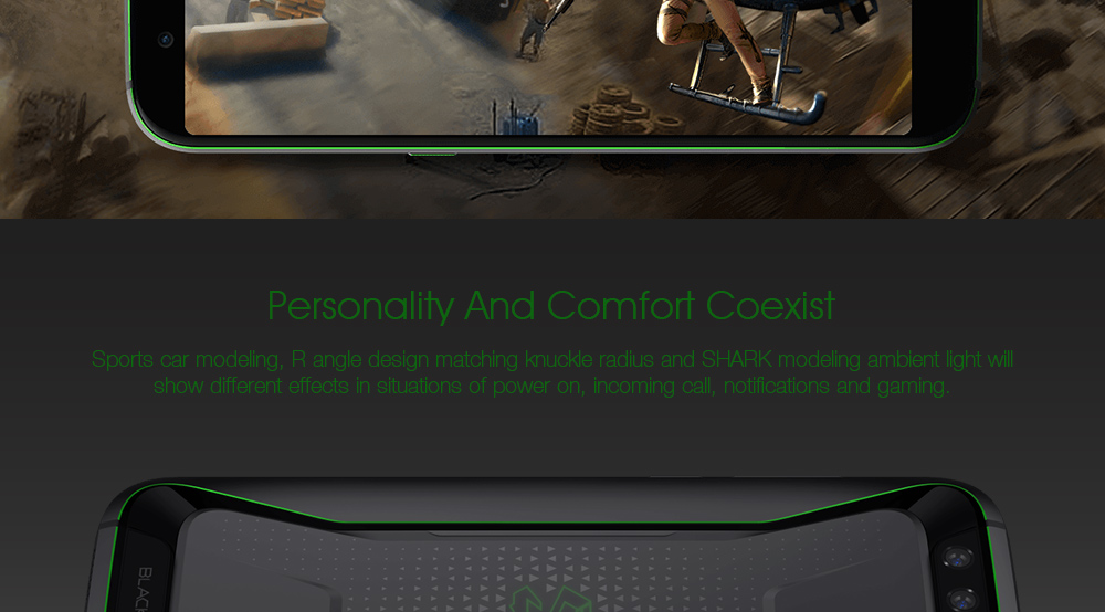 Xiaomi Black Shark Gaming Phone 5.99 Inch Smartphone Snapdragon 845 6GB 64GB Android 8.0 OS 4G LTE - Black