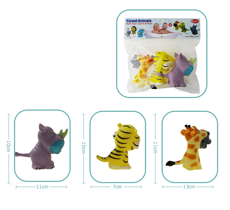 Cikoo Children Forest Animals Soft Bath Toys - 2