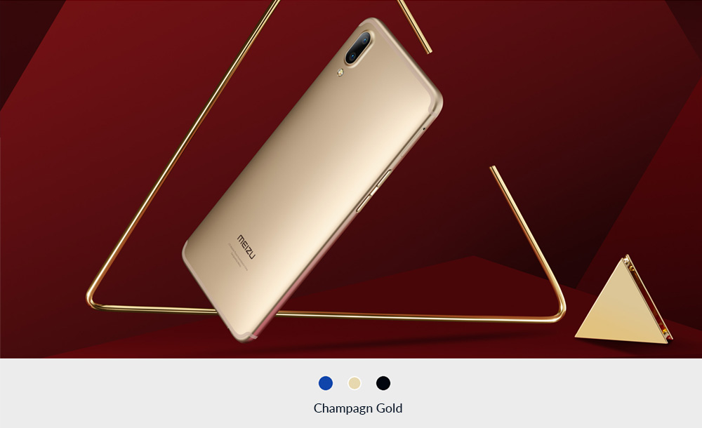 Meizu E3 5.99 Inch Smartphone Snapdragon 636 Octa Core 6GB 128GB 12.0MP+20.0MP Dual Rear Cameras Flyme OS 18:9 Full Screen Touch ID - Gold