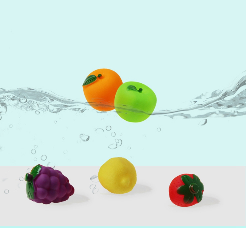 Cikoo Children Fruits/Vegetables Soft Bath Toys