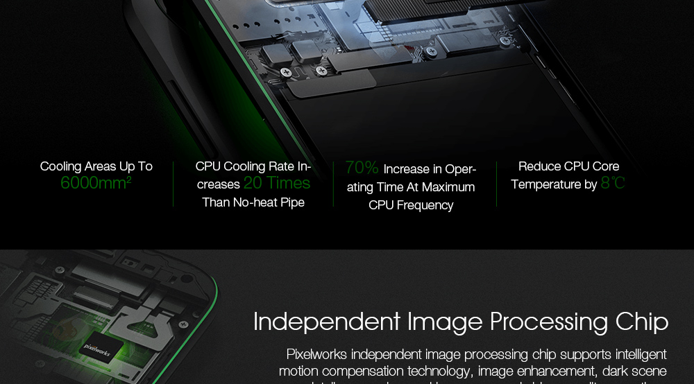 Xiaomi Black Shark Gaming Phone 5.99 Inch Smartphone Snapdragon 845 6GB 64GB Android 8.0 OS 4G LTE - Black