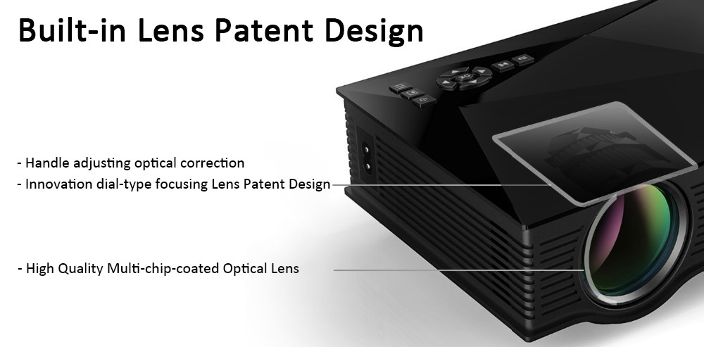 UNIC UC46 WIFI Home Projector Miracast DLNA Airplay - Black