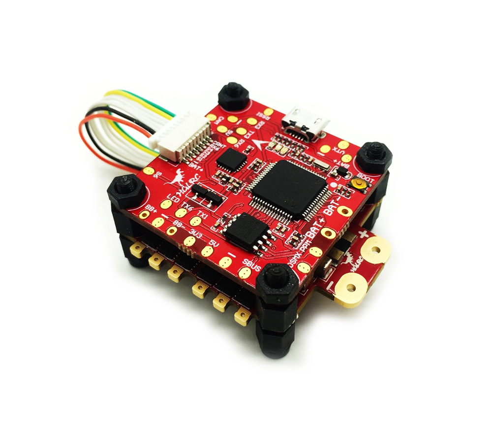 HGLRC TITAN PLUS F460-GTX585 AIO Fly Tower System AIRBUS F4 OSD + Dinoshot 60A Blheli_32 ESC + GTX585 VTX - SMA Male