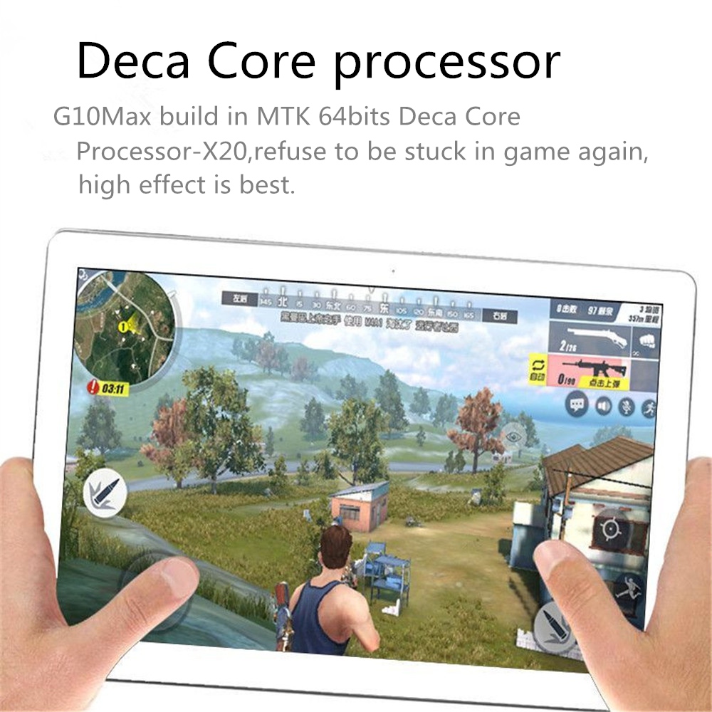 Binai G10Max 4G Phablet MTK6769 Deca Core 10.1" IPS 2.5K Screen 2560*1600 3GB DDR3L 32GB eMMC Android 7.1 - Gold