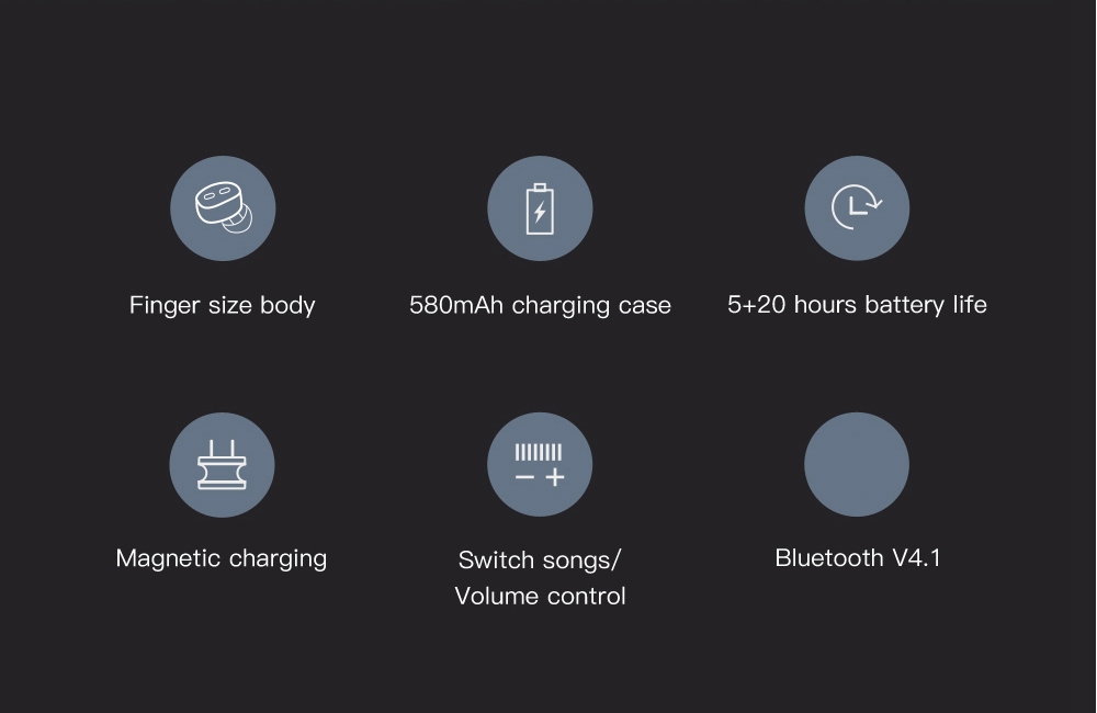 QCY Mini 1 Bluetooth Headphone Wireless Earphone Sports Earbud and Charging Case