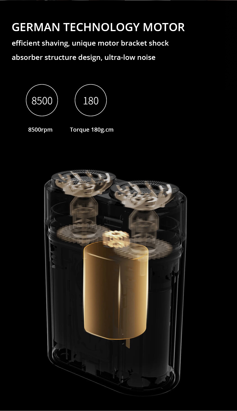 Xiaomi Zhibai Mini Shaver USB Rechargeable Electric Razor -Black