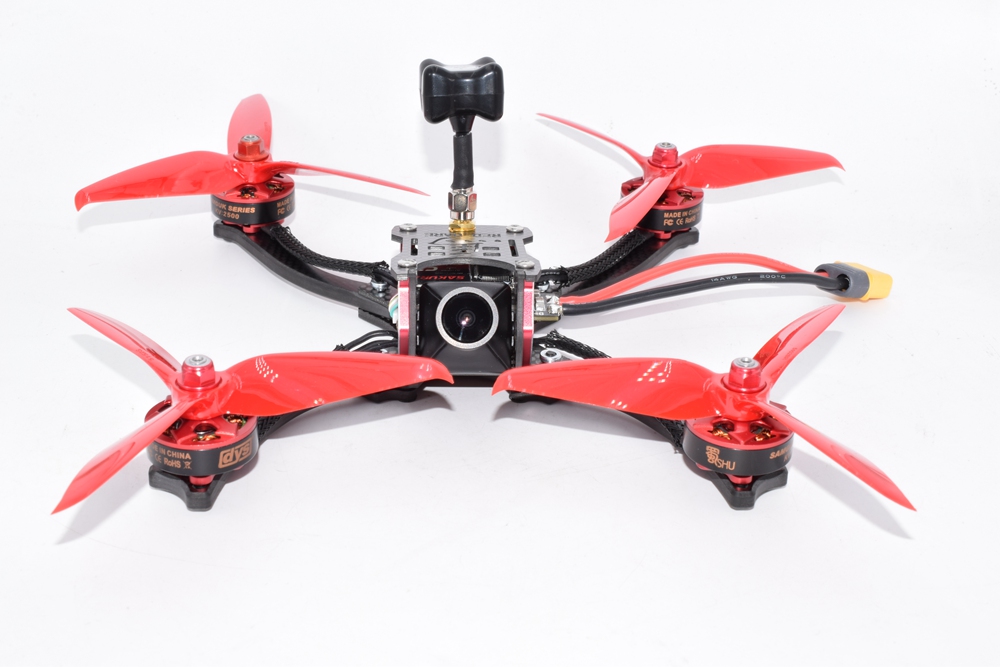 WAT-TEC RED HARE FPV Racing Drone with OMVT F4 FC OSD BLHeli_S 35A 4 in 1 ESC 5.8G 48CH VTX BNF - Flysky Receiver