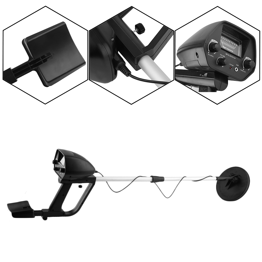 Portable Lightweight Underground Metal Detector Finder Metal Length Adjustable