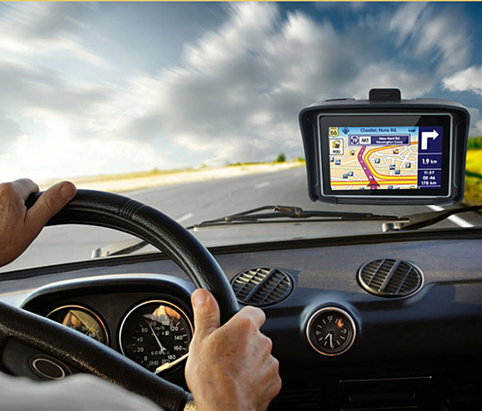 GS-4301 4.3" Touchscreen Waterproof Motorcycle Car GPS Navigation NAV 8GB Bluetooth with Australia Map - Black