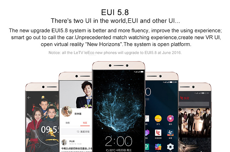 LeTV LeEco Le X526 5.5 Inch 4G LTE FHD Screen Smartphone Qualcomm Snapdragon 652 3GB 32GB 16.0MP Android 6.0 Touch ID - Gold