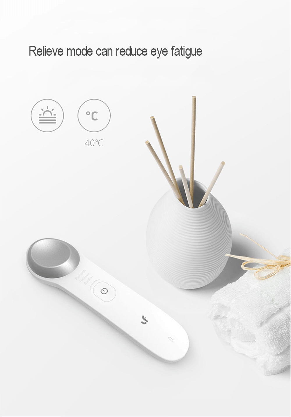 Xiaomi Lefan Cold Warm Eye Massager Built-in Semiconductor Refrigeration Tablet Automatic Sensor with USB Port Eye Massager -Green