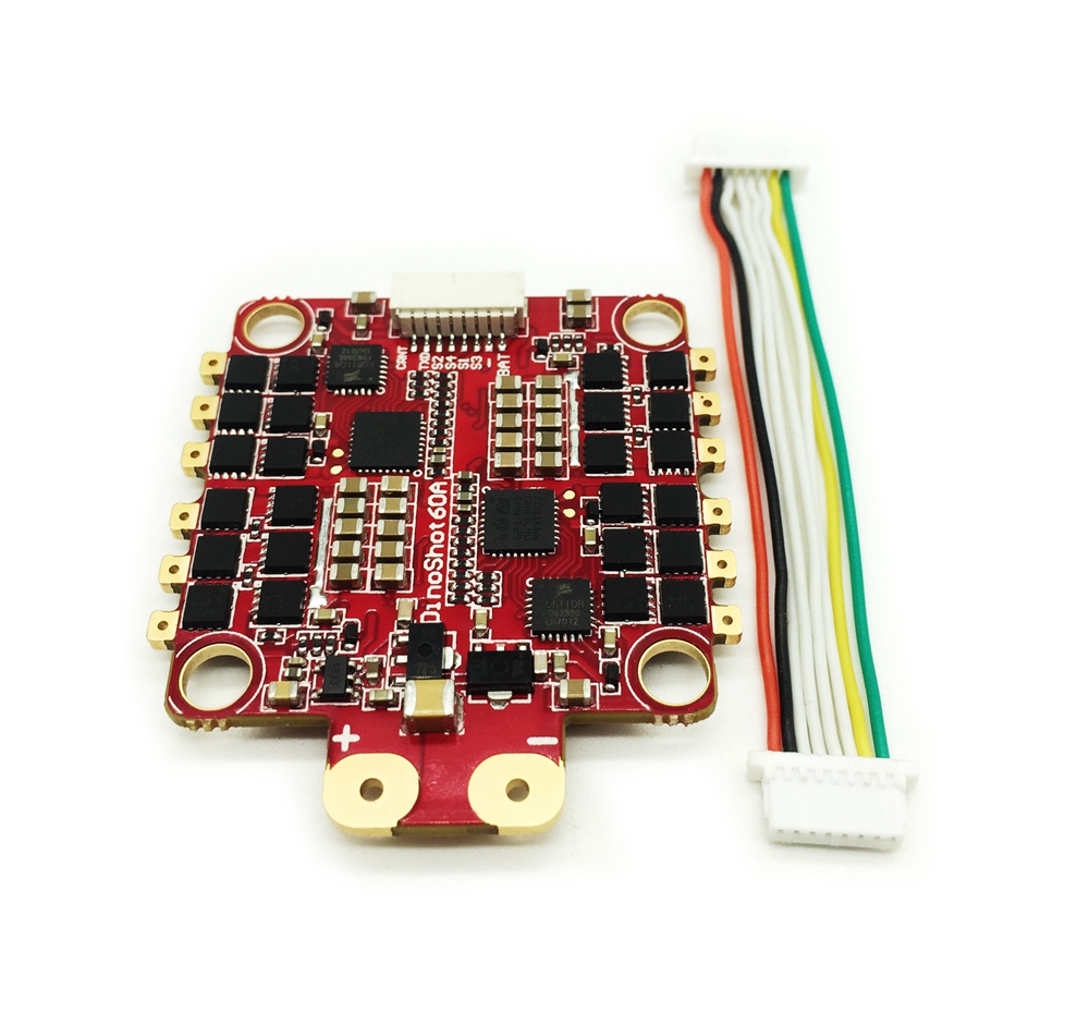 HGLRC TITAN PLUS F460-GTX585 AIO Fly Tower System AIRBUS F4 OSD + Dinoshot 60A Blheli_32 ESC + GTX585 VTX - SMA Male