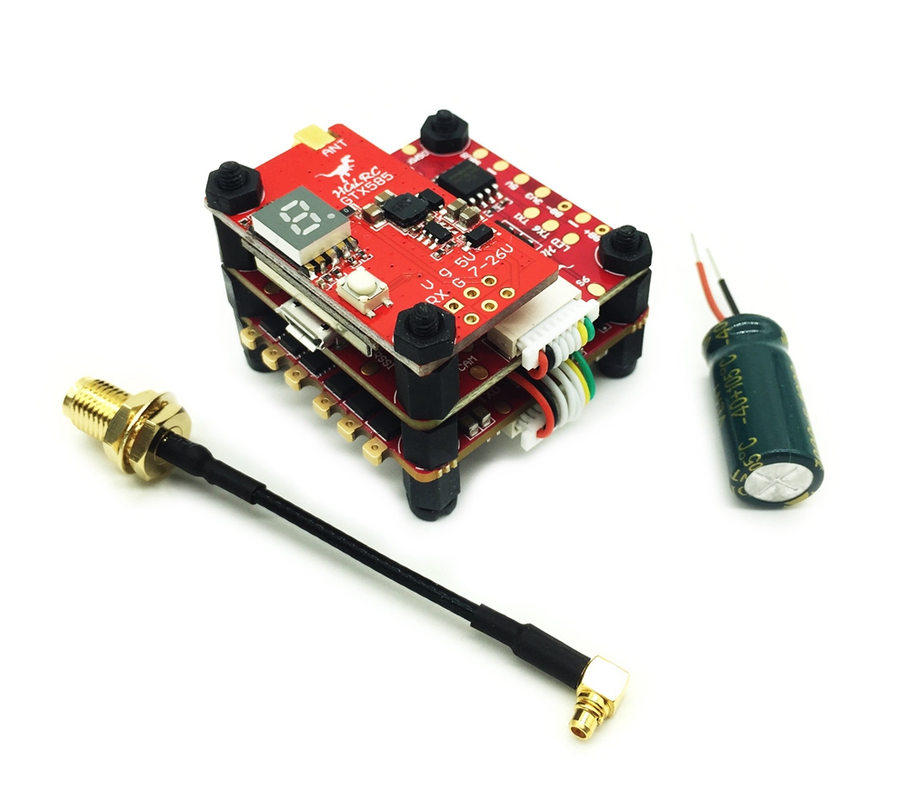 HGLRC TITAN PLUS F460-GTX585 AIO Fly Tower System AIRBUS F4 OSD + Dinoshot 60A Blheli_32 ESC + GTX585 VTX - SMA Male