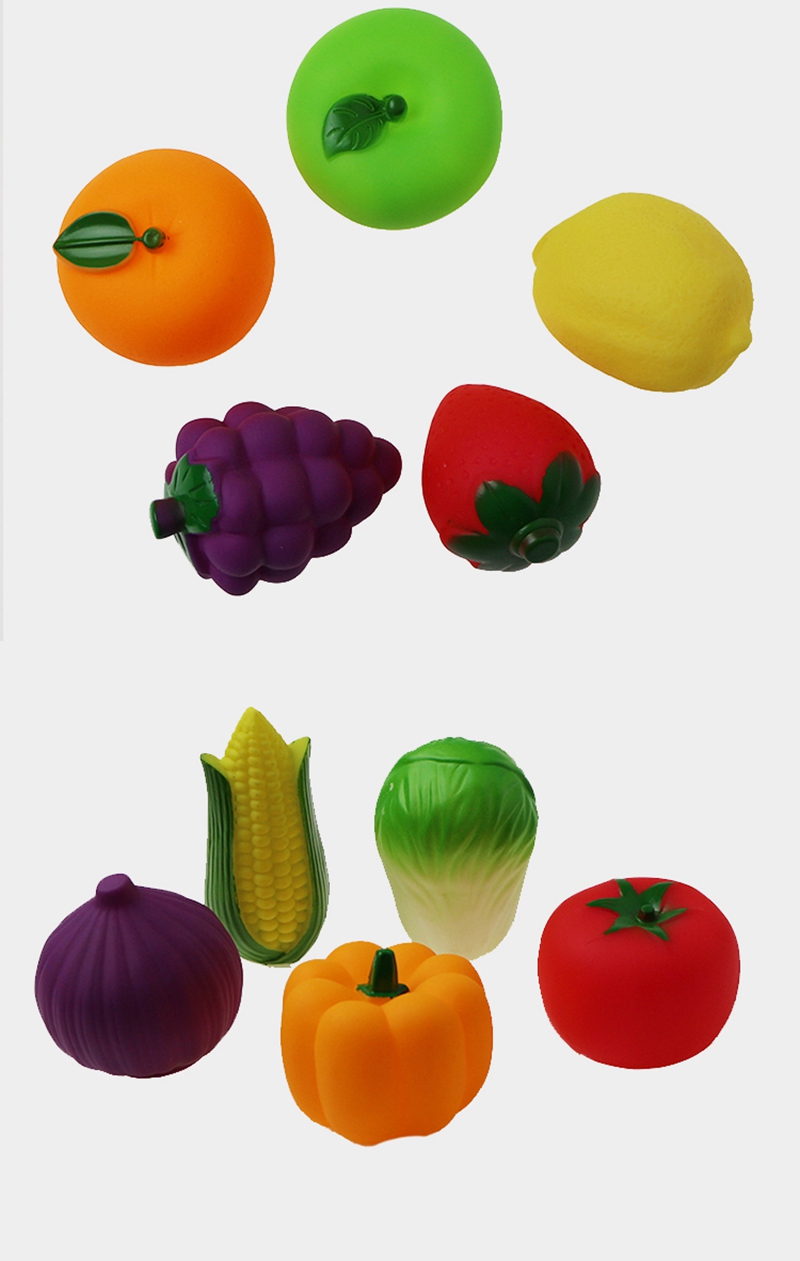 Cikoo Children Fruits/Vegetables Soft Bath Toys