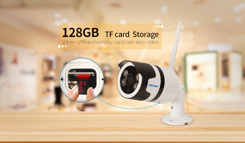 ESCAM QF508 1080P WiFi IP Camera 2MP Wireless Outdoor Waterproof CMOS Sensor IR-CUT Surveillance Security Camera -White