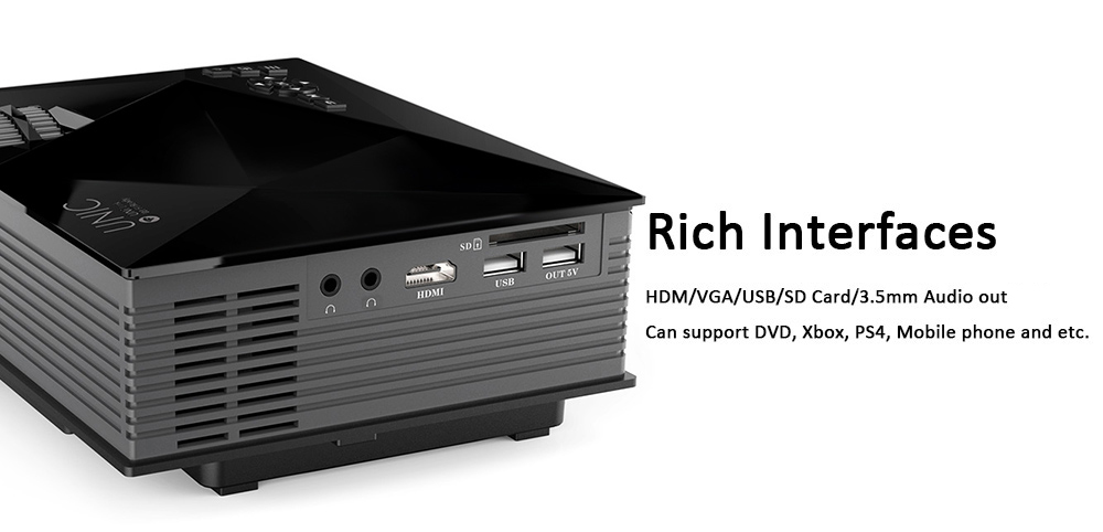 UNIC UC46 WIFI Home Projector Miracast DLNA Airplay - Black