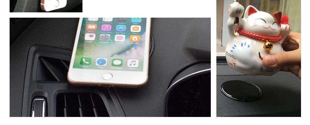 Fixation Anti-Slip Sticky Gel Pad Set For Phones Sailor Stickers Adhesive Rubber Sticky Car Magic Stickers - Black